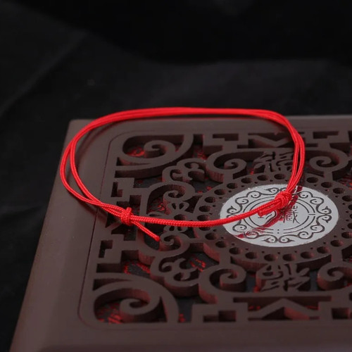 Red string bracelet mens - string, cord